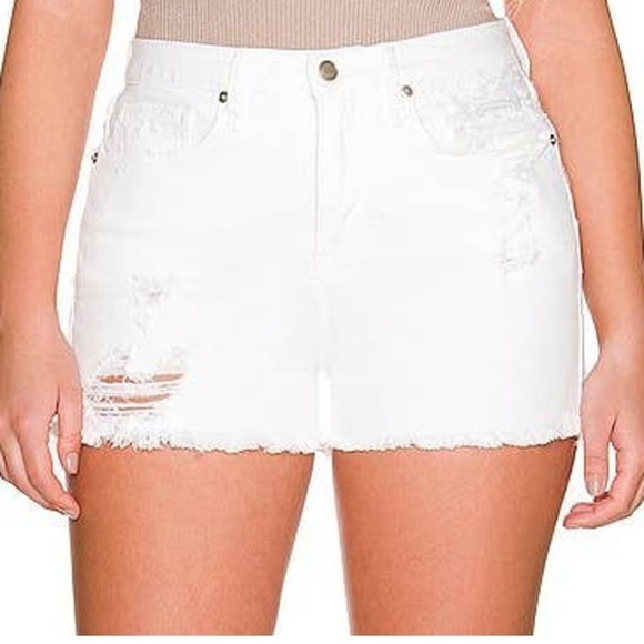 Good American Good 90’s Jean Shorts in White - Picture 1 of 8